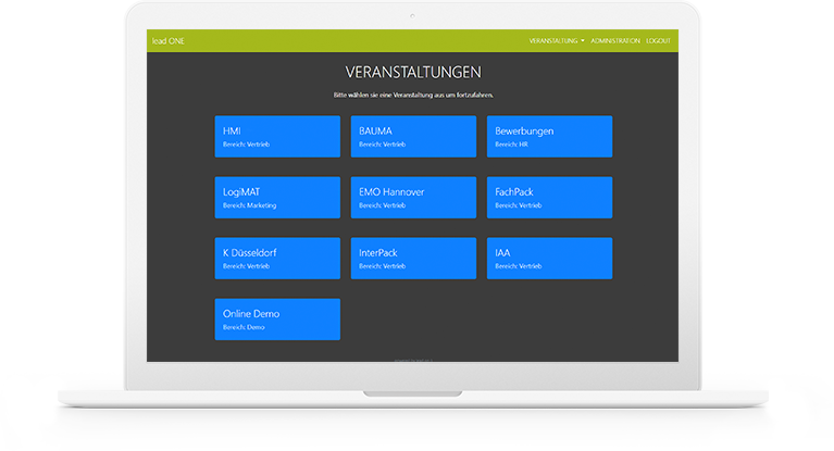 Übersicht Messen Backend